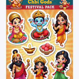 Indian Gods - Religious - Stickers Sheet v29